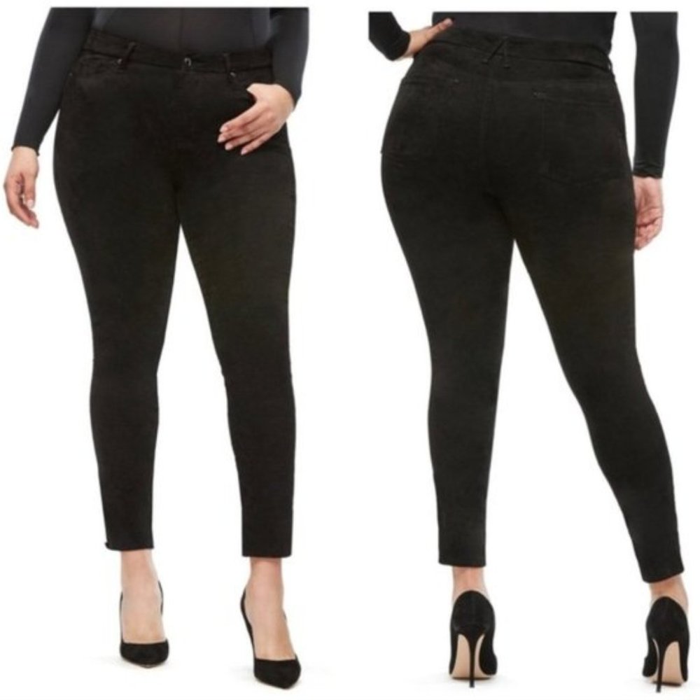 Good American Good Legs Suede Like Jeans NWOT